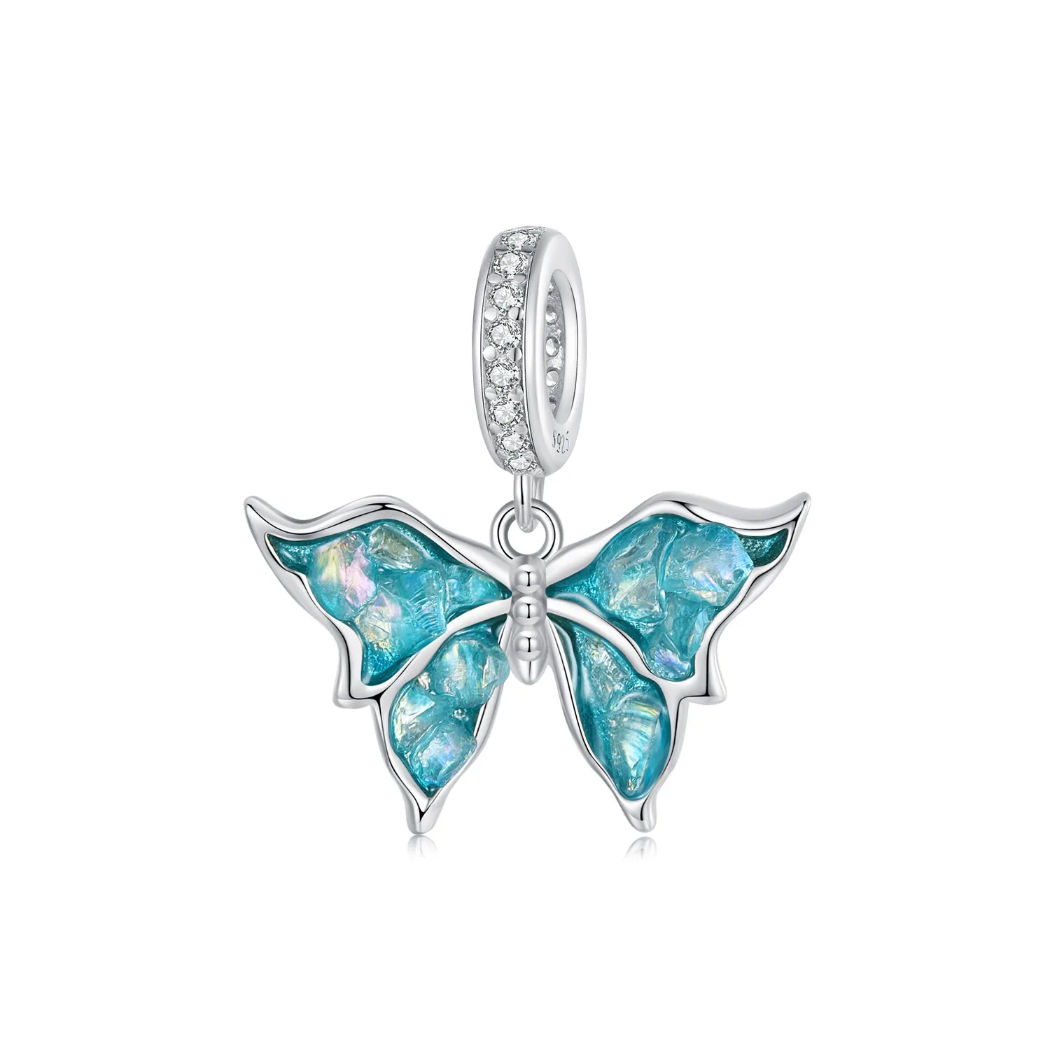 pendente morpho blu stile pandora bsc982