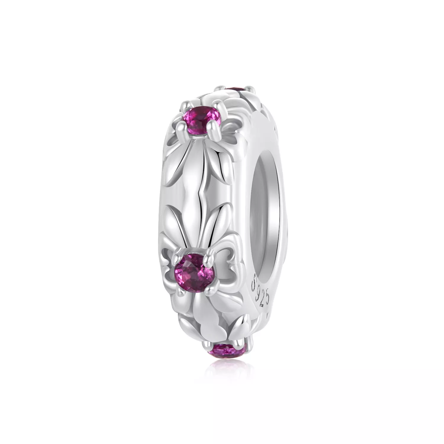 perline distanziatrici in silicone con iris retrò stile pandora scc2756