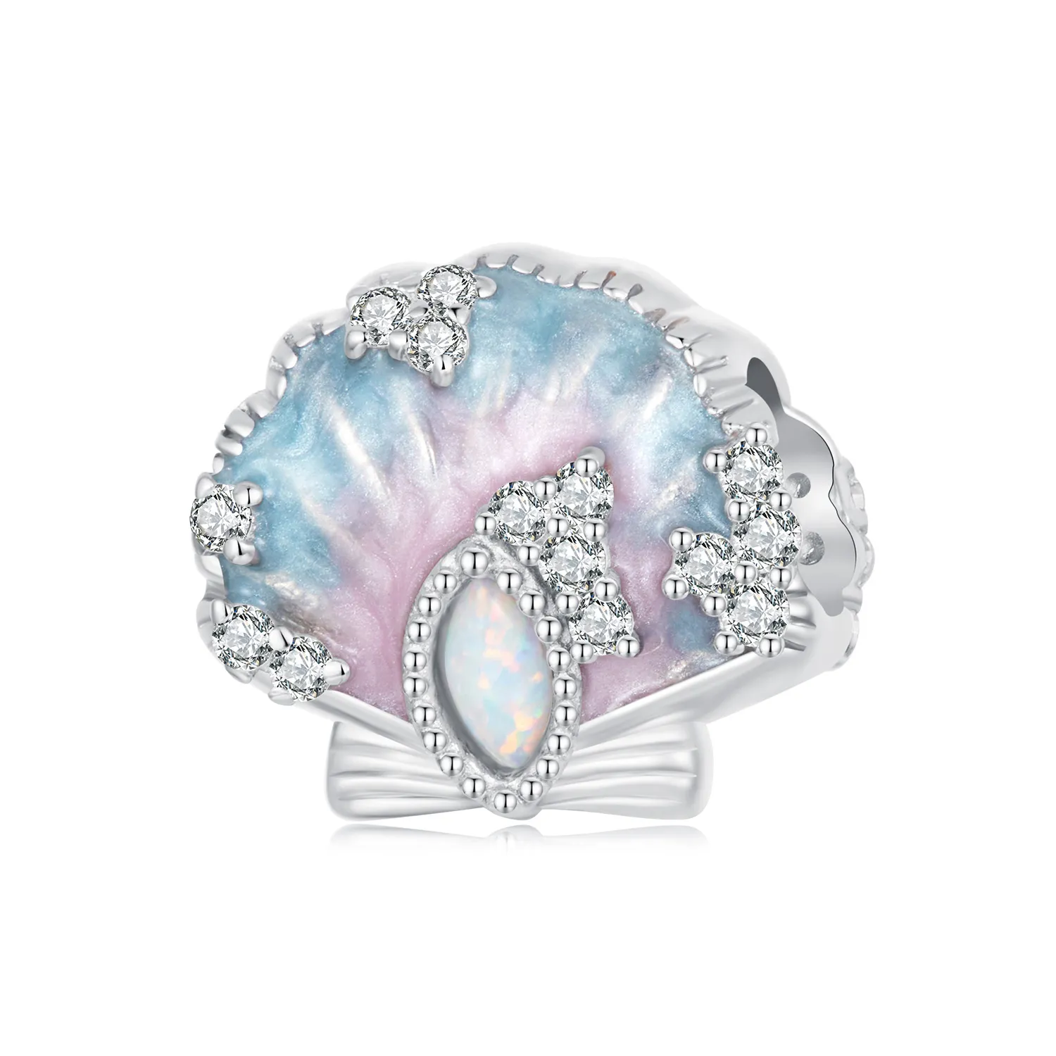 ciondolo con chiglia colorata pandora style fantasy bsc1017