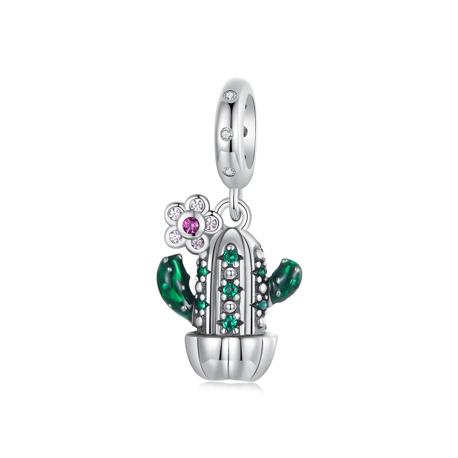 ciondolo fiore di cactus stile pandora scc2831