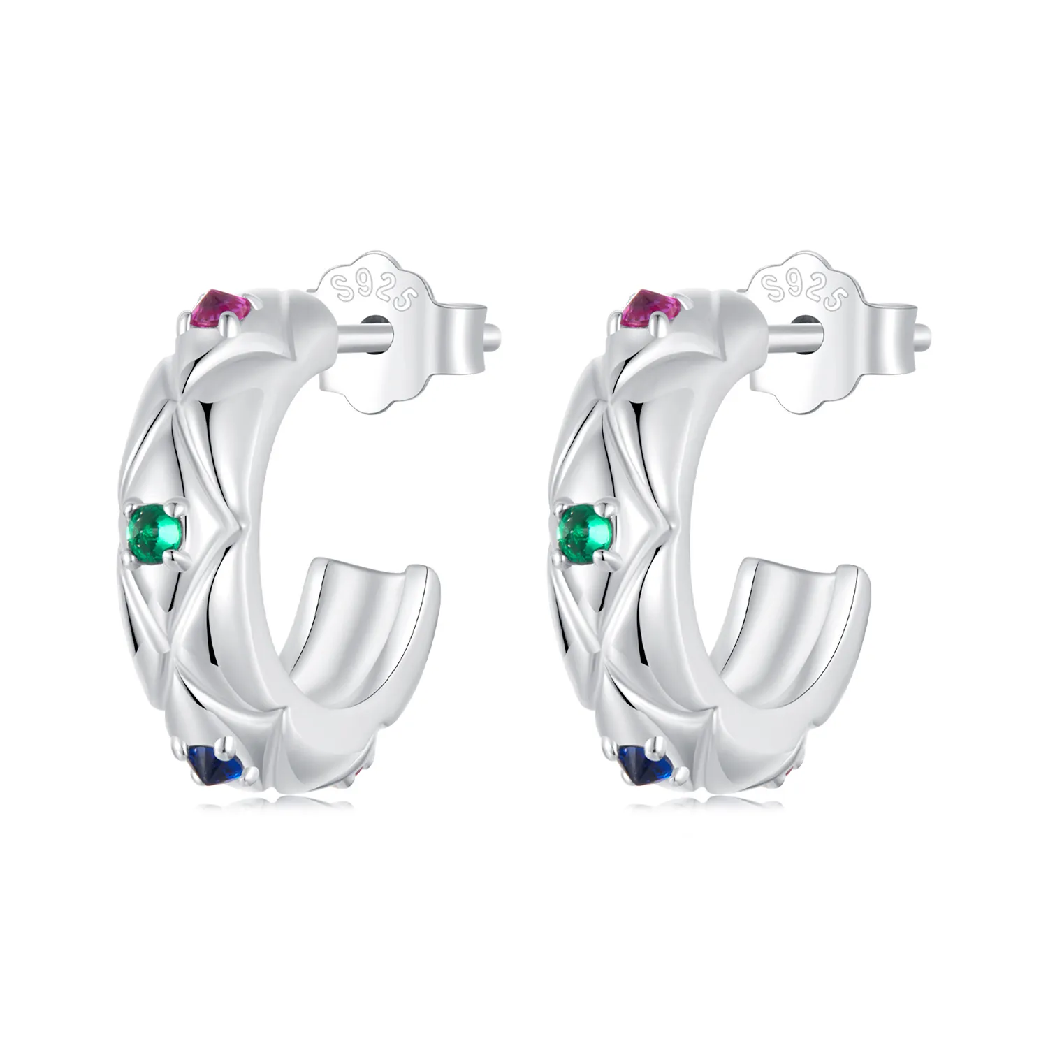 orecchini con motivo diamante vintage stile pandora bse1032