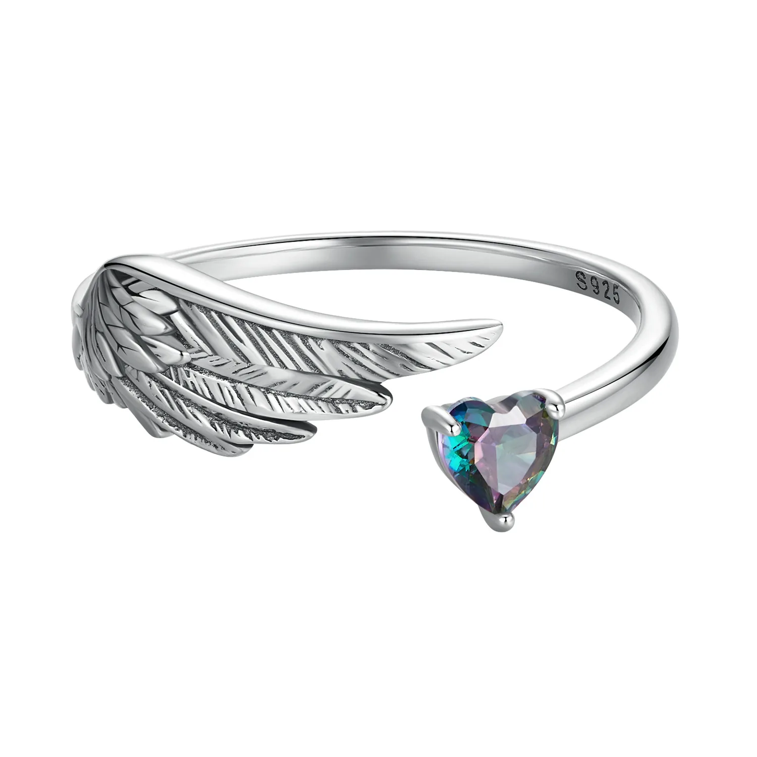 anello aperto con ali stile pandora scr1070 e