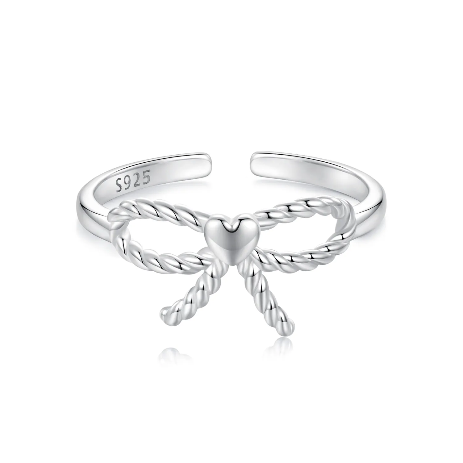 anello con fiocco intrecciato stile pandora bsr583 e