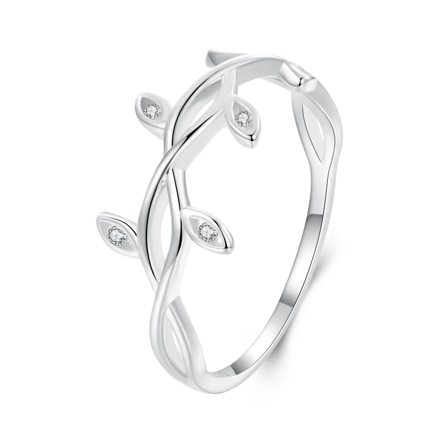 anello foglia stile pandora bsr581