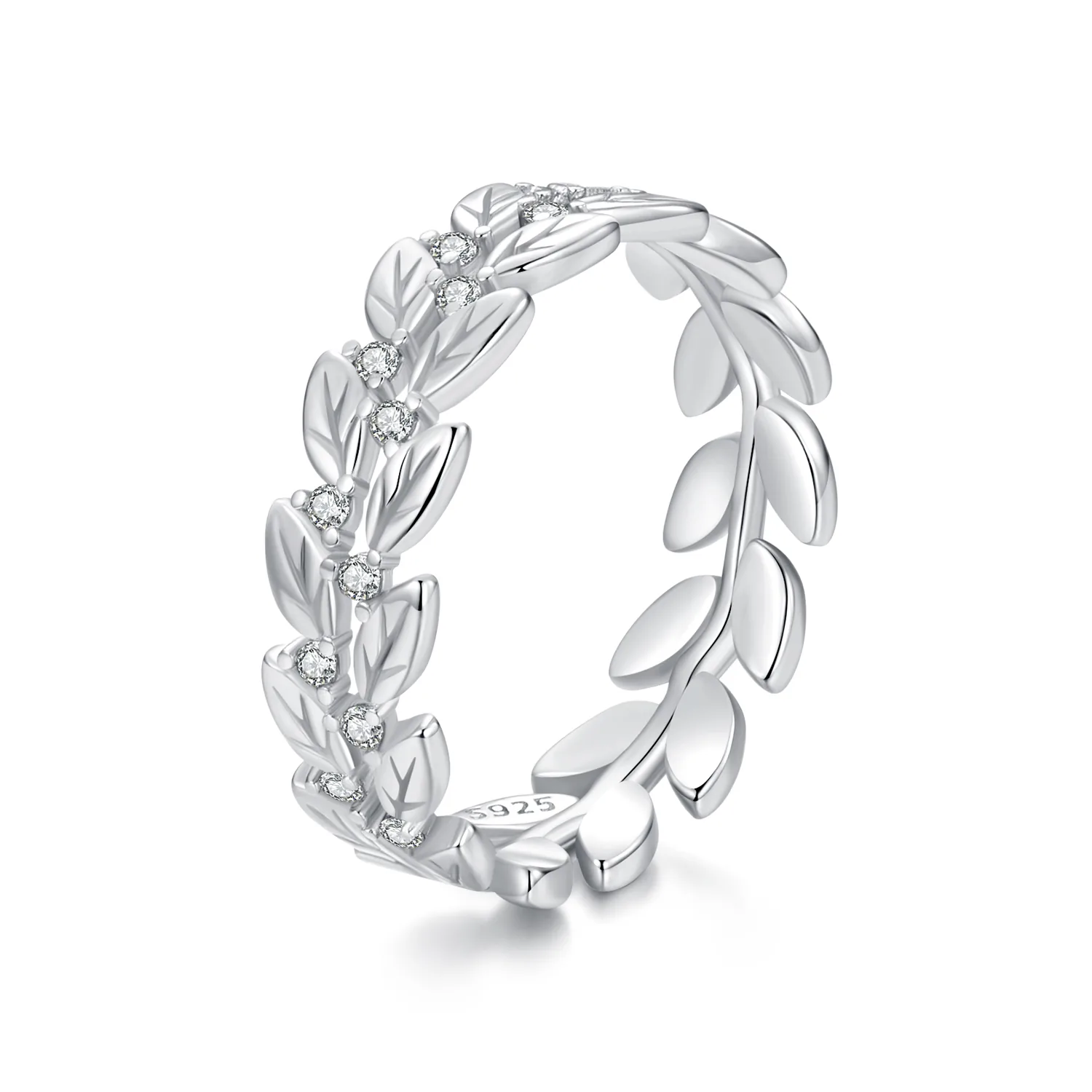 anello foglia stile pandora bsr600