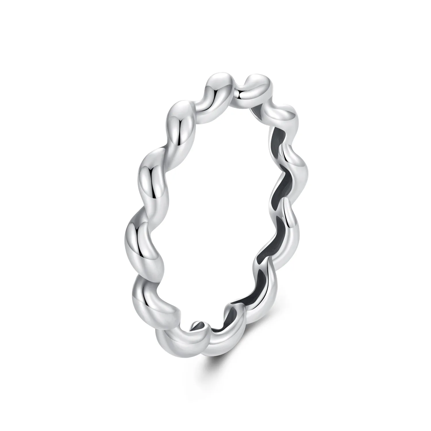 anello metallico intrecciato stile pandora scr1047