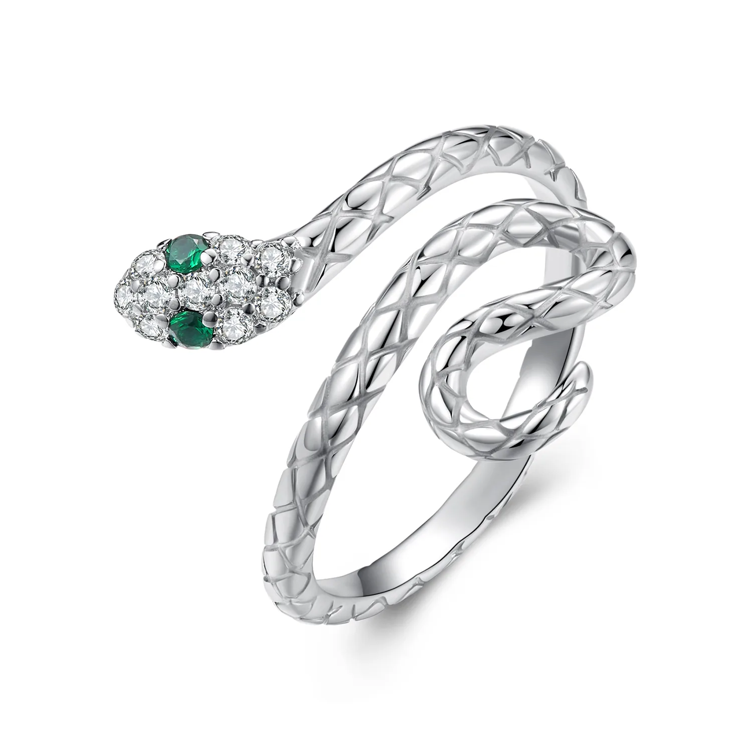 anello stile pandora con serpente intrecciato yir246 e