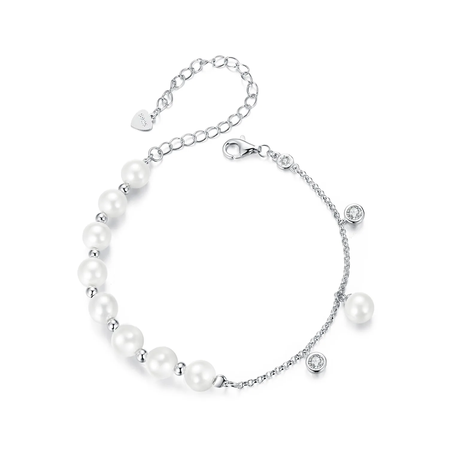 bracciale con perline di conchiglia in stile pandora bsb189