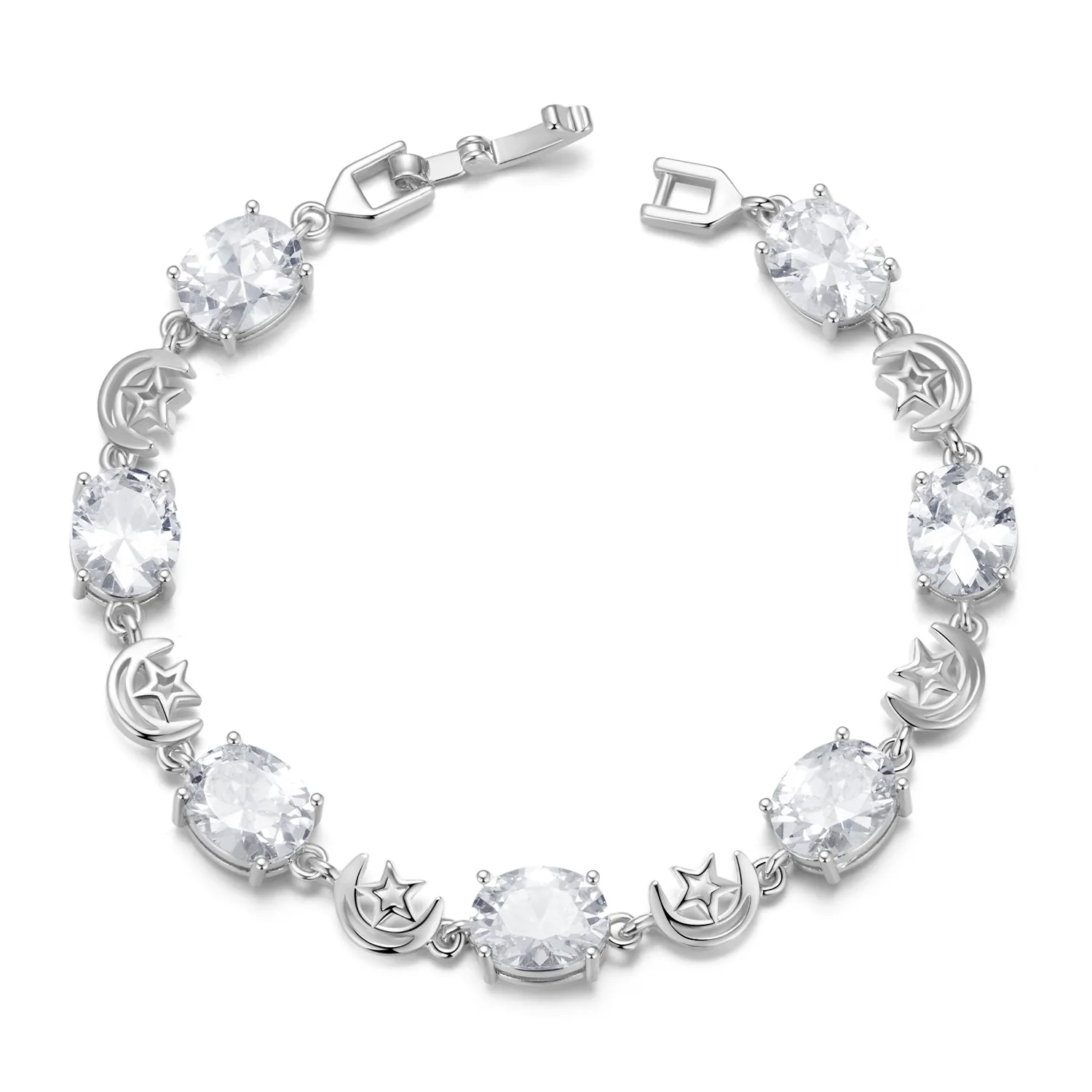 bracciale stile pandora stella e luna yib068 a