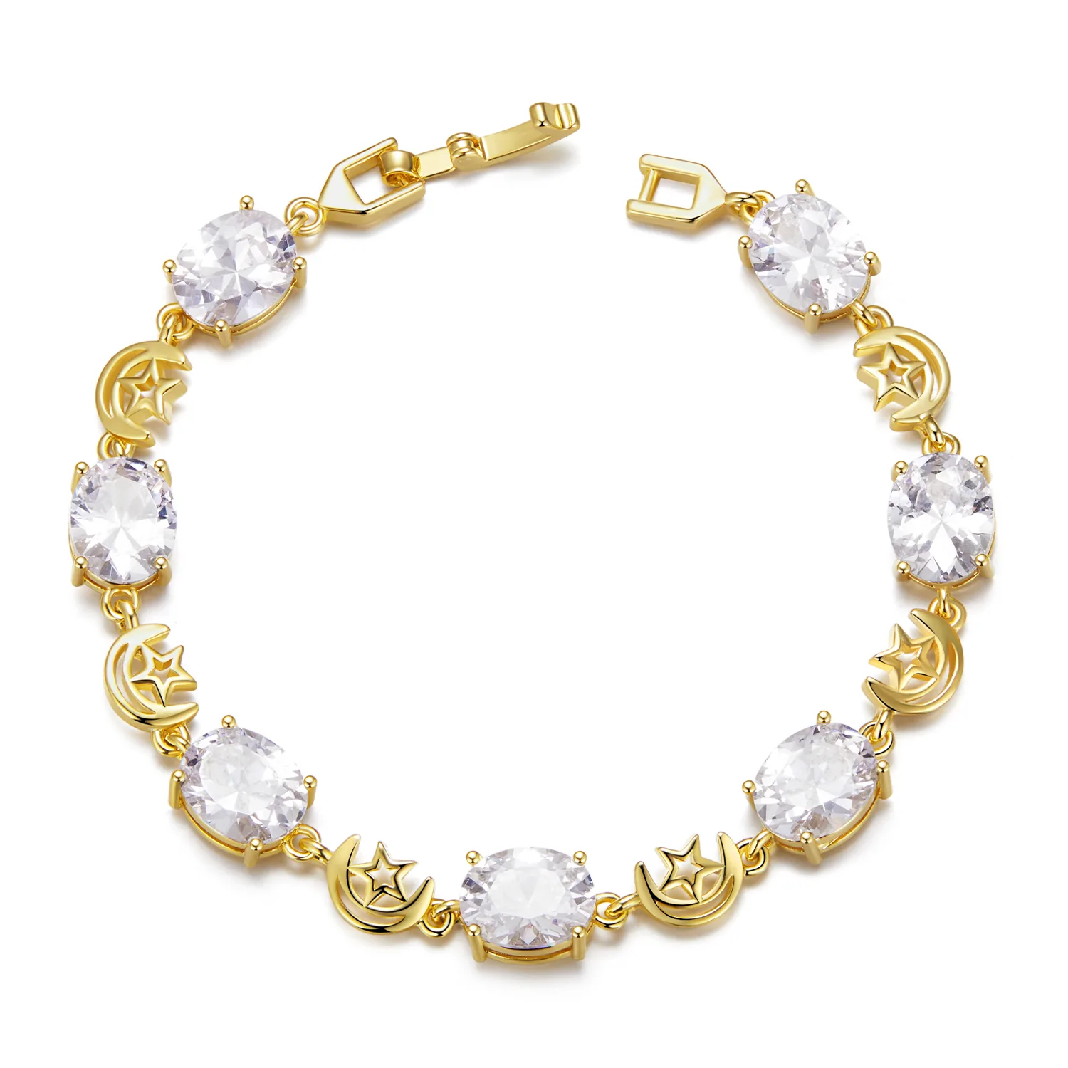 bracciale stile pandora stella e luna yib068 b
