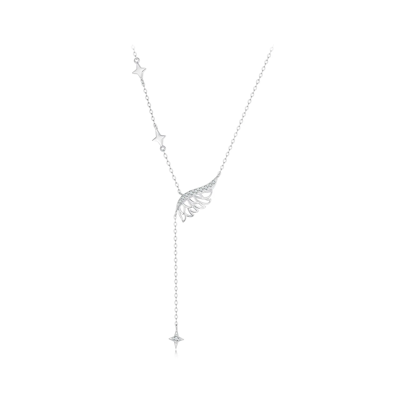 collana con ali in stile pandora bsn395