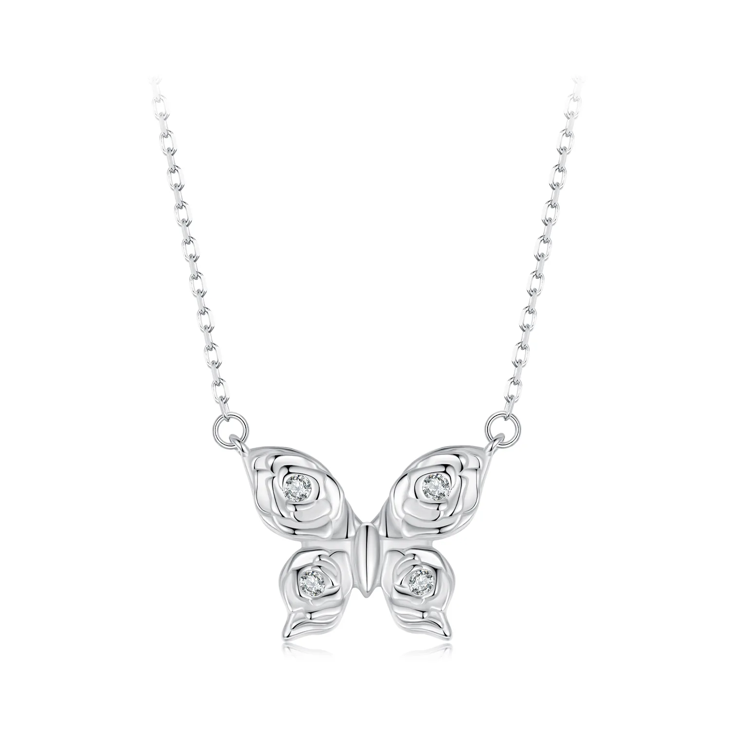 collana con farfalla in stile pandora rose bsn396