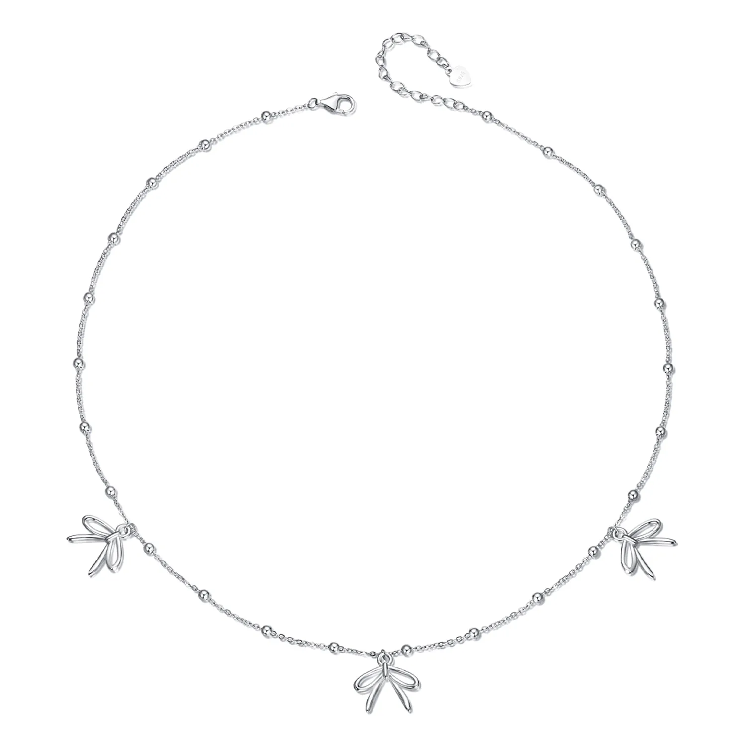 collana con fiocco stile pandora scn529
