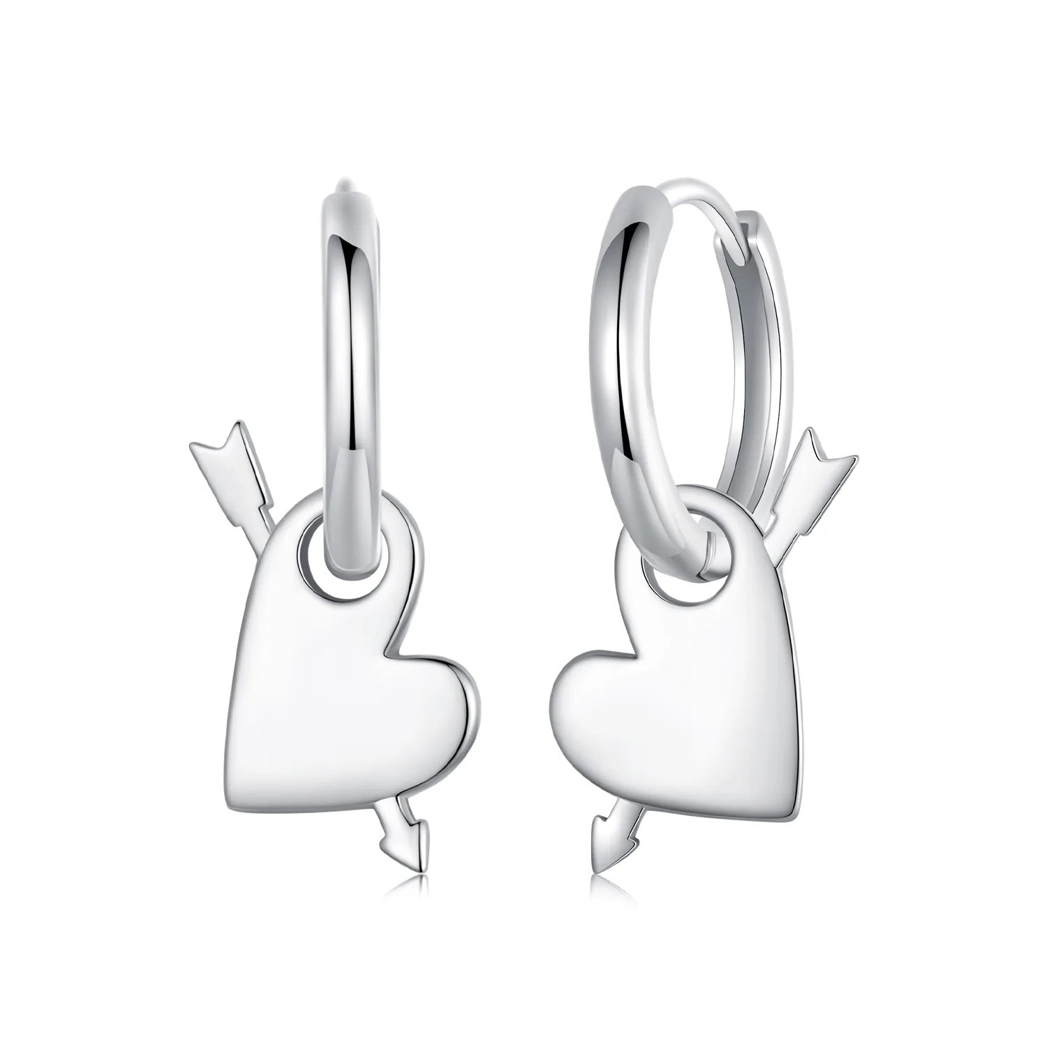 orecchini a forma di cuore stile pandora bse1082