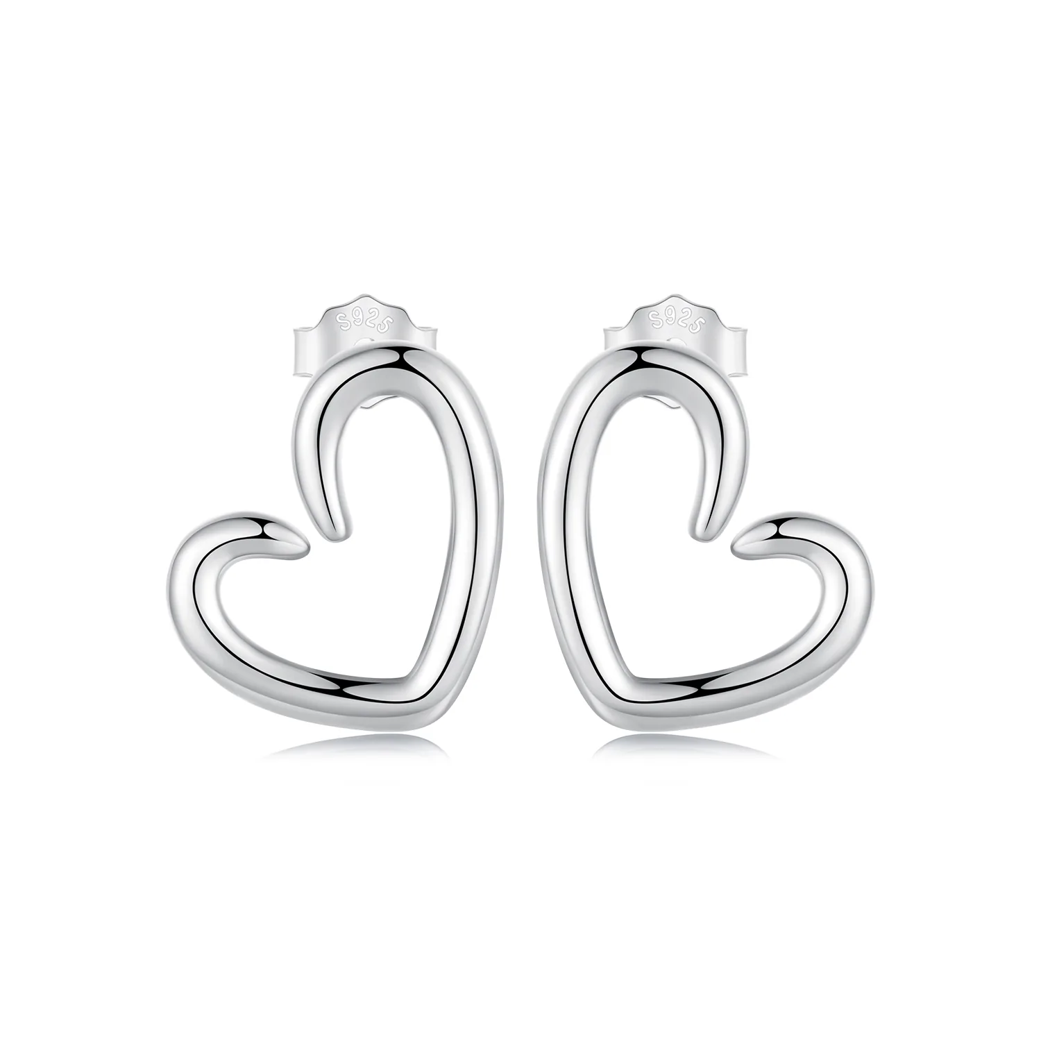 orecchini a forma di cuore stile pandora sce1769