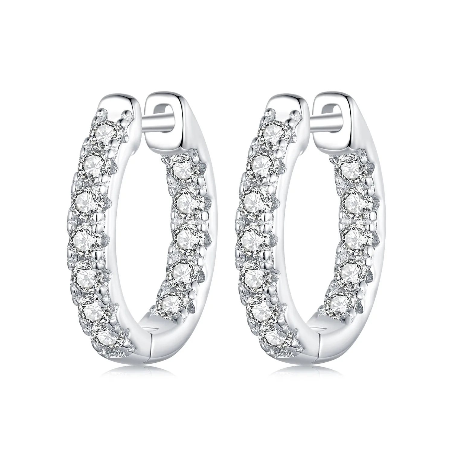 orecchini scintillanti in moissanite stile pandora con un certificato mse060