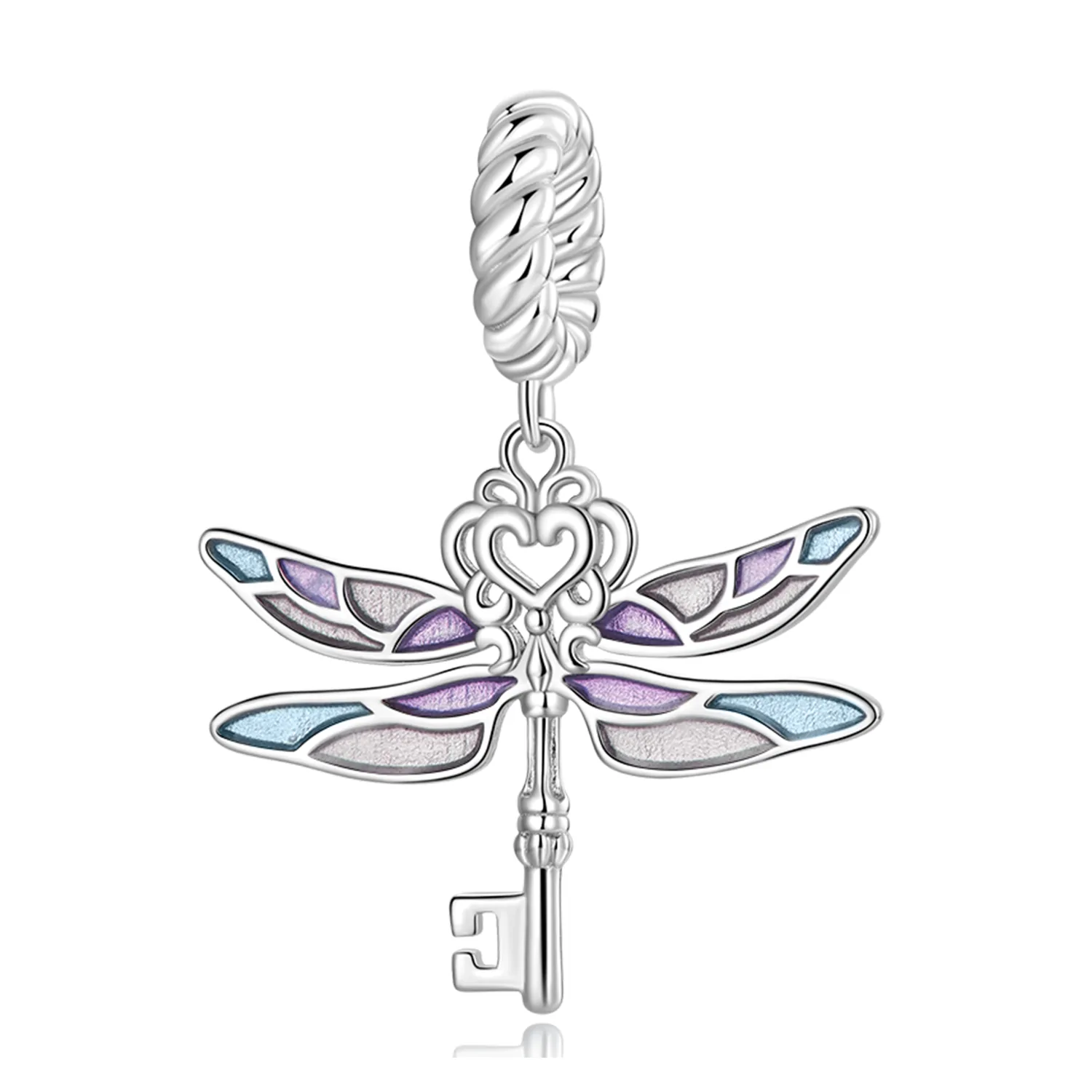 pendente chiave libellula stile pandora bsc603