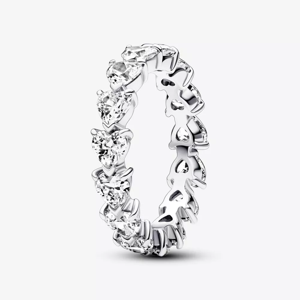 Anello Pandora Fascia Scintillante con Pietre Nere - 180050C02 ...
