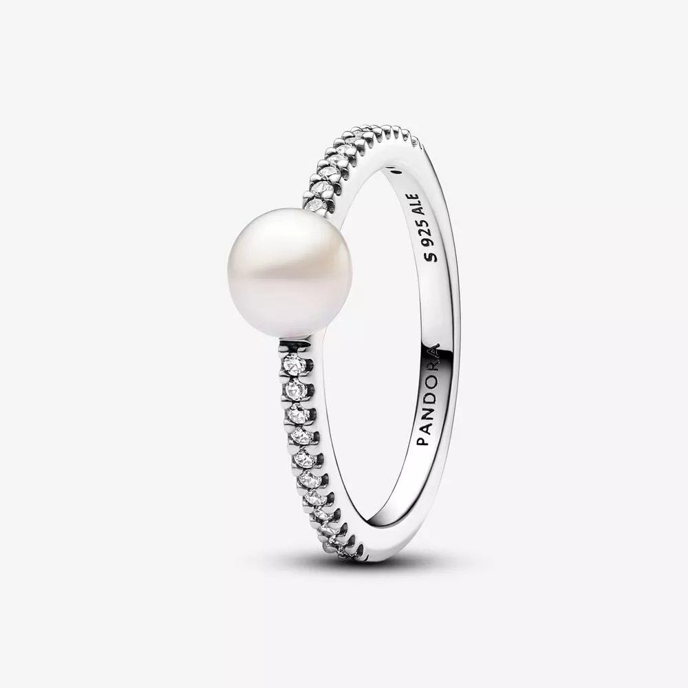 anello pandora perla dacqua dolce coltivata e pavè 193158c01