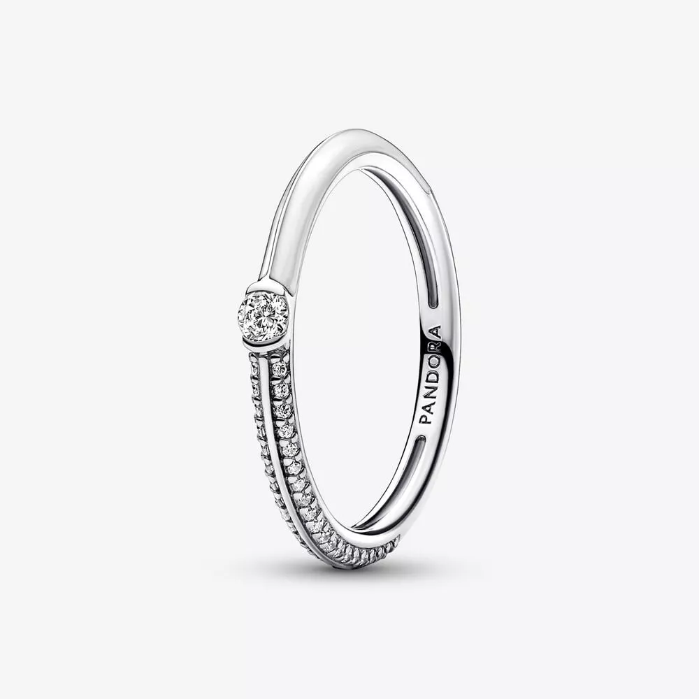 anello pietre luminose smalto bianco pandora me 192528c02