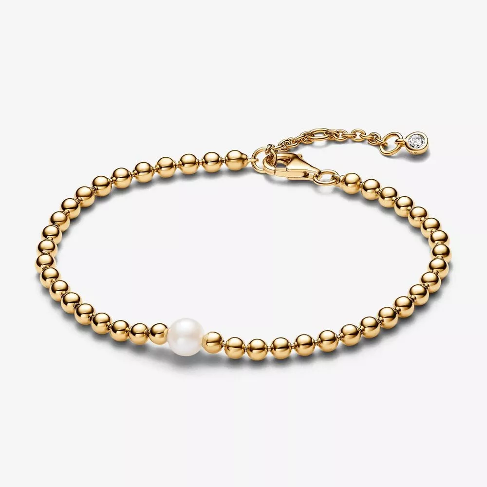 bracciale pandora con perla dacqua dolce coltivata e sfere 563173c01