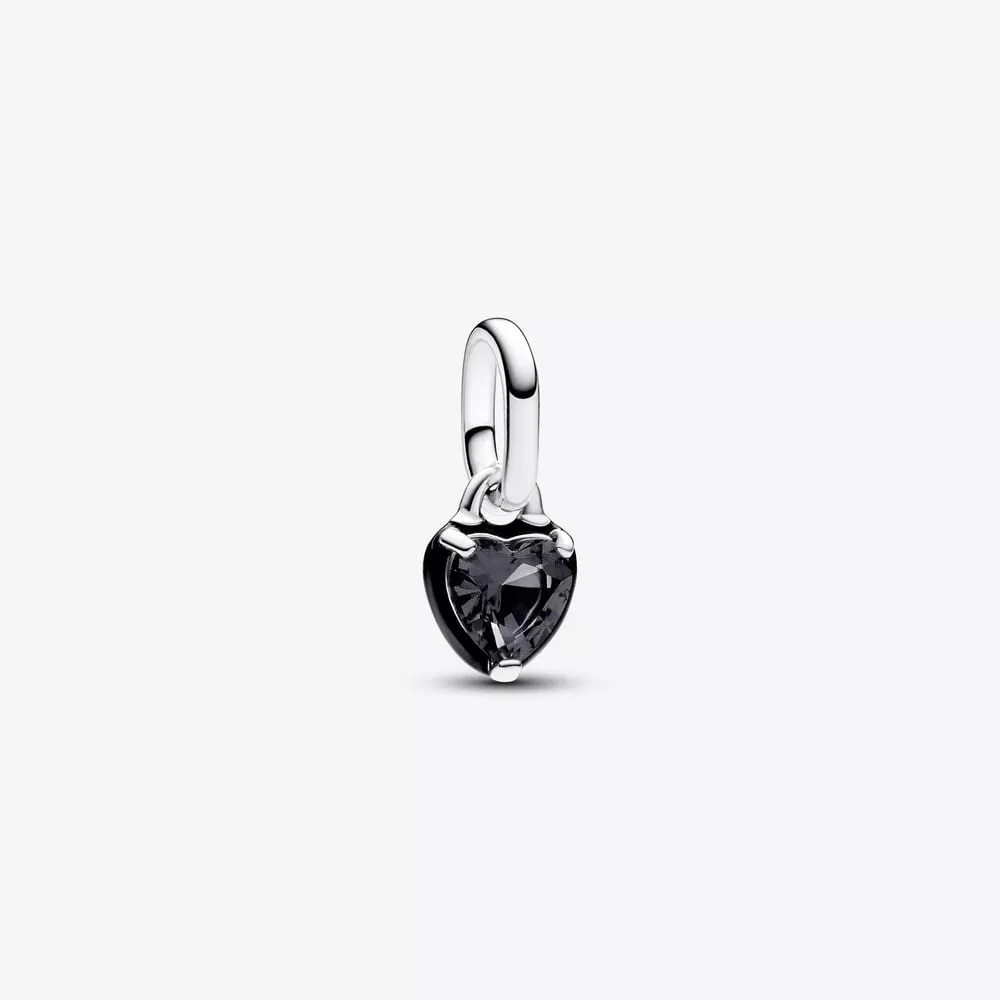 charm mini pendente black chakra heart pandora me 793042c01