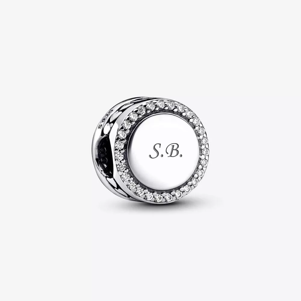 charm pandora bottone scintillante da incidere 798747c01