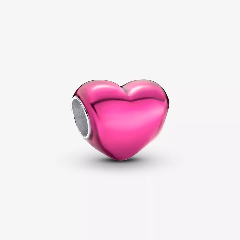 charm pandora cuore metallico rosa 793337c03