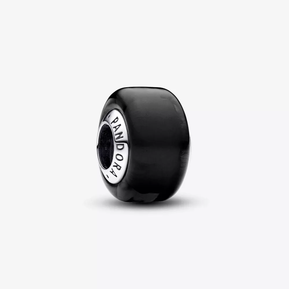 charm pandora mini vetro di murano nero 793117c00