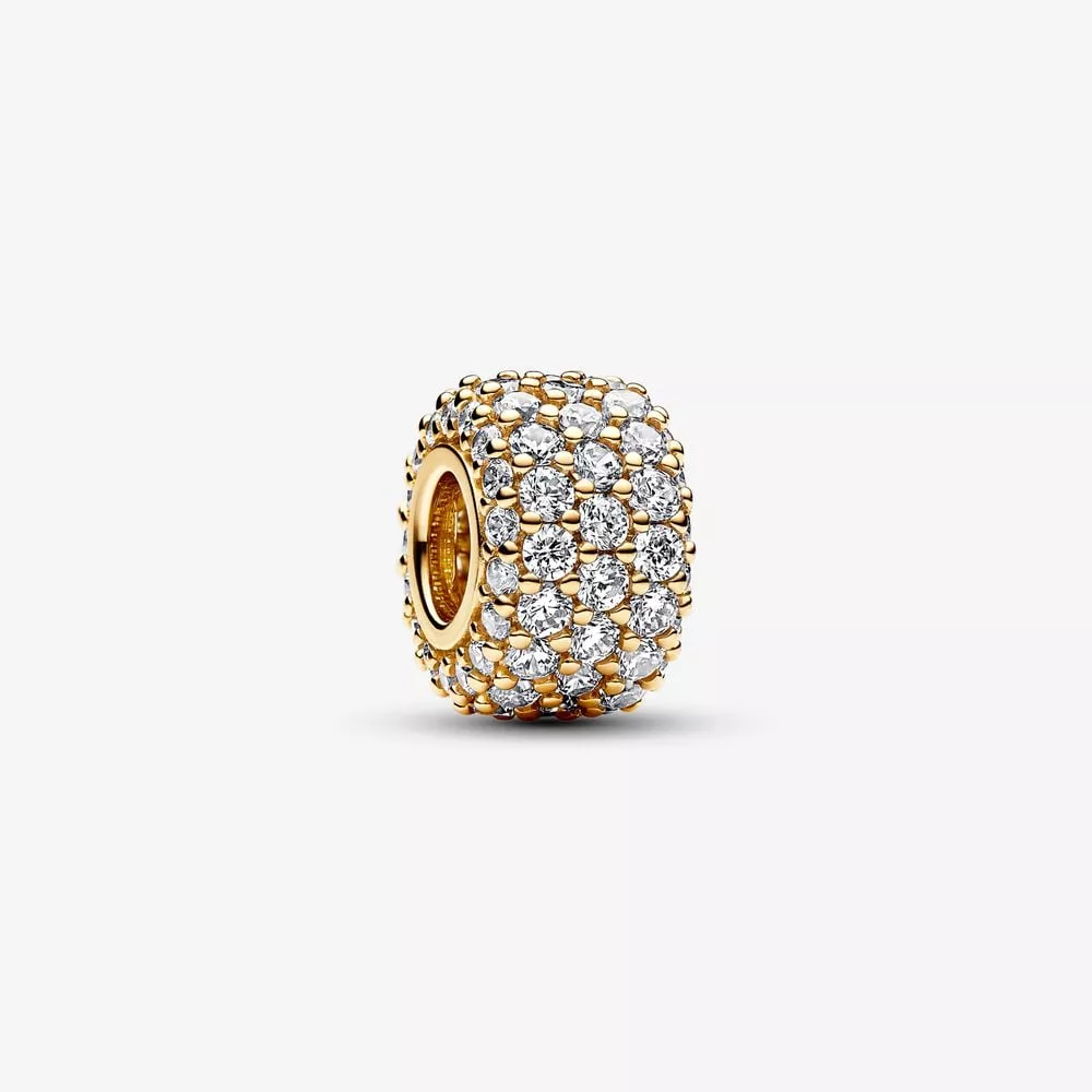 charm pandora pavè fascia tripla 762820c01
