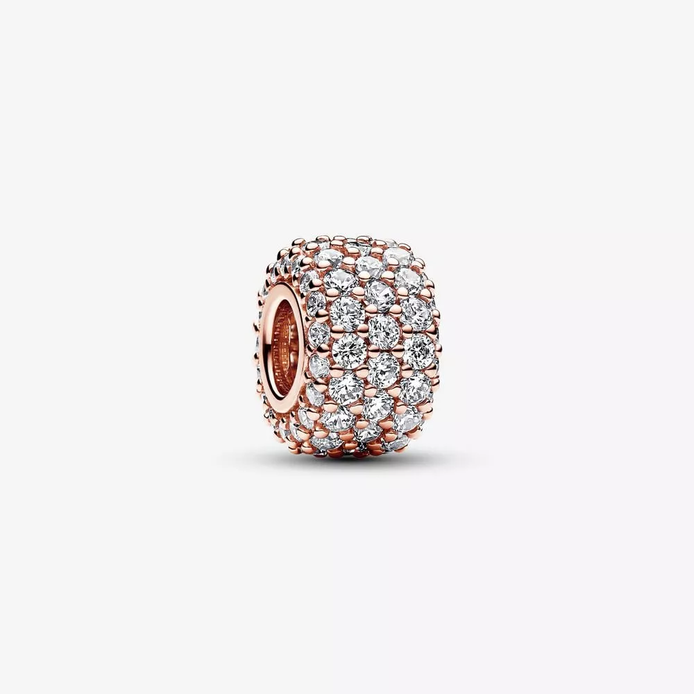 charm pandora pavè fascia tripla 782820c01