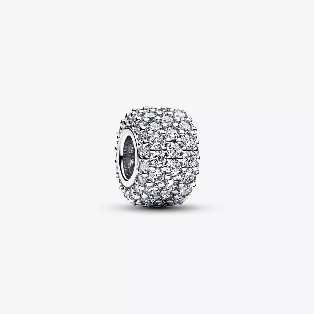 charm pandora pavè fascia tripla 792820c01
