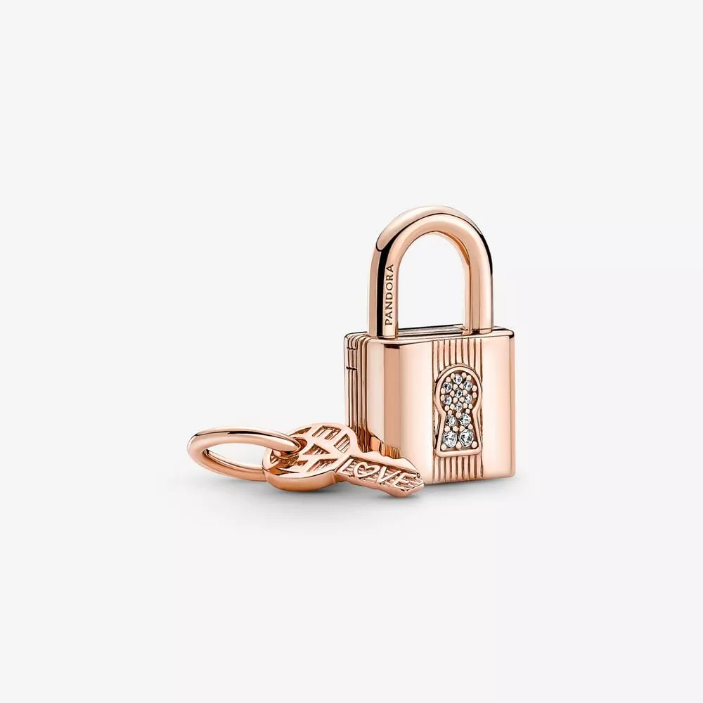 charm pandora pendente lucchetto e chiave dellamore da incidere 780088c01