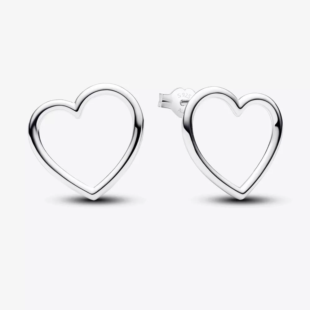 orecchini a bottone pandora con cuore frontale 293077c00