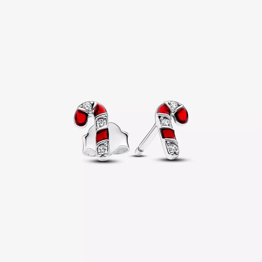 orecchini a bottone pandora sparkling red candy cane 292996c01