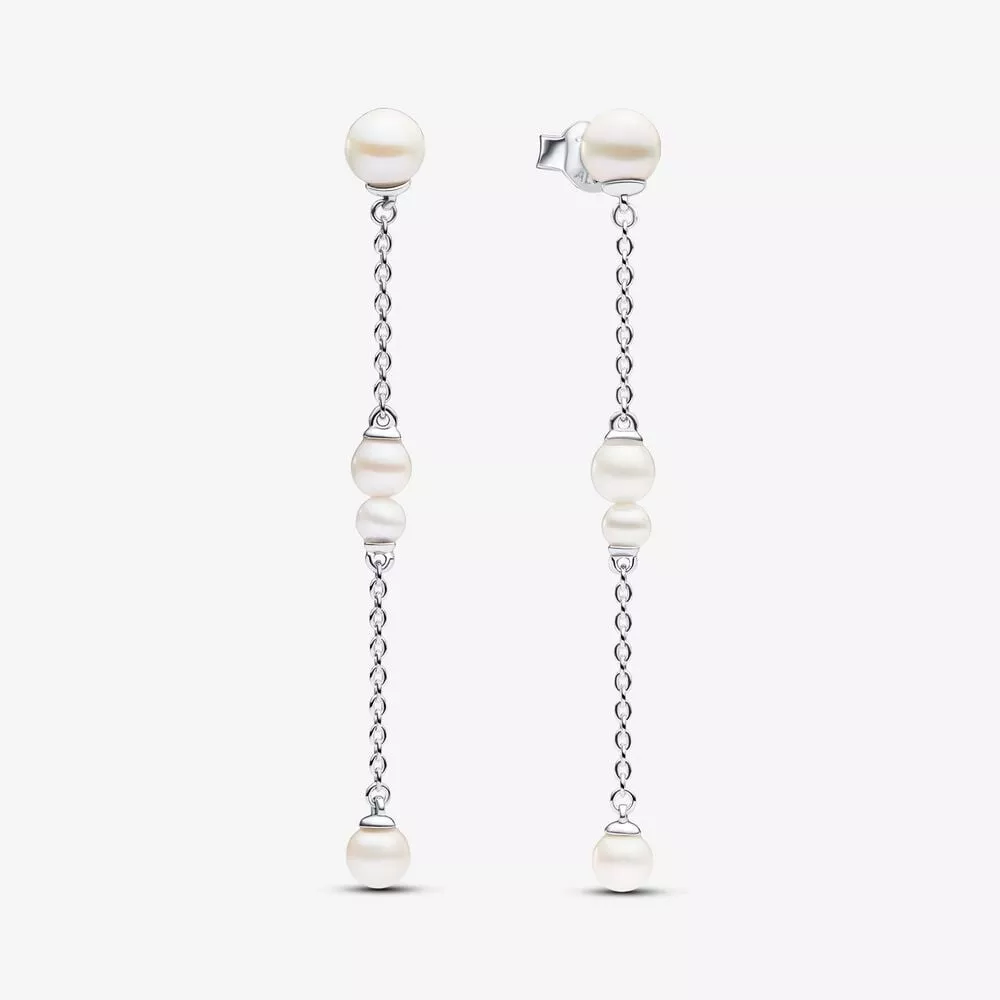 orecchini pendenti pandora catena con perle dacqua dolce coltivate 293152c01