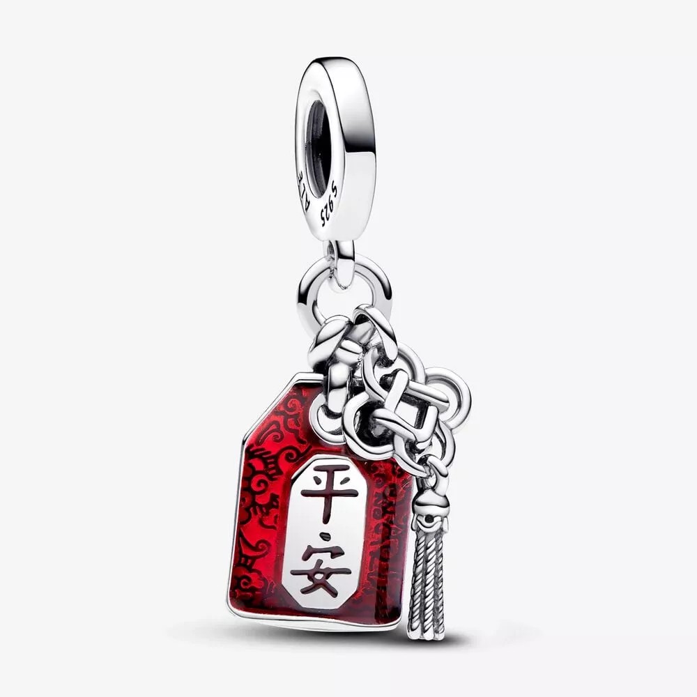 pandora lucky amulet doppio ciondolo 793054c01