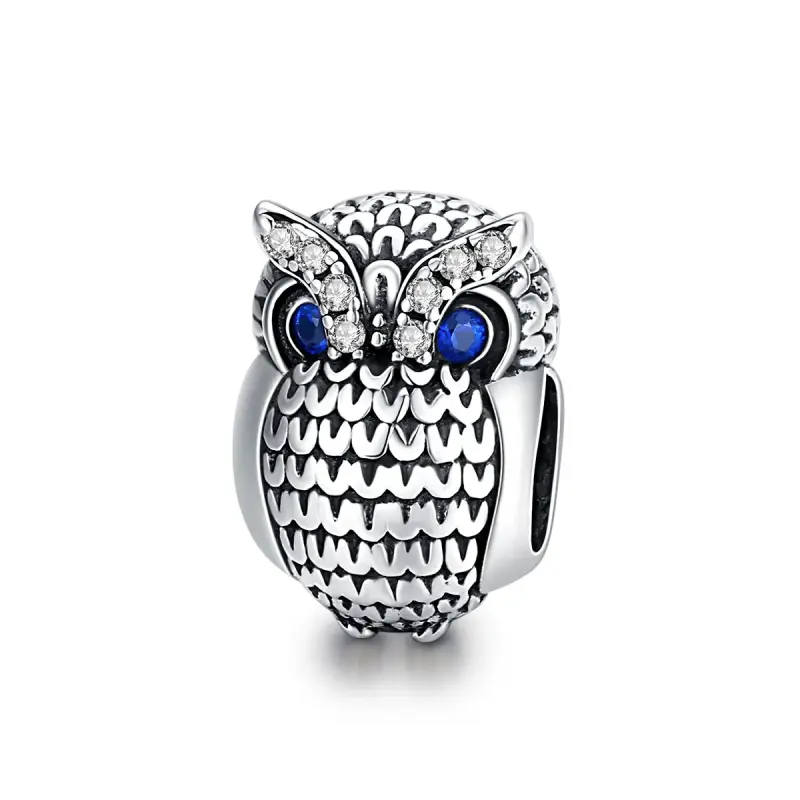 Charm tipo Pandora Gufo splendente - SCC1607 - Immagine del prodotto