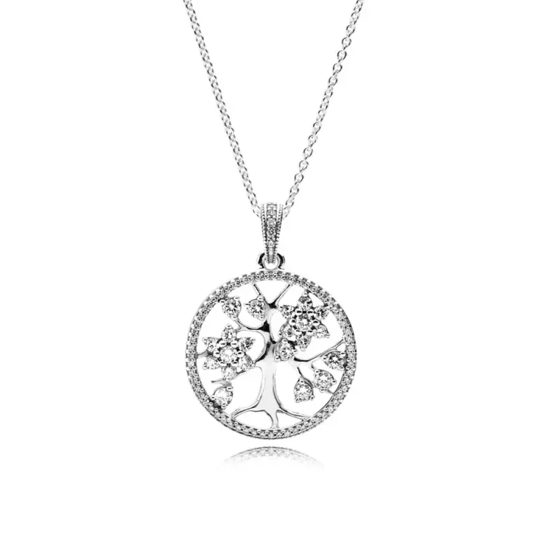 Collana con pendente Albero genealogico - 390384CZ-80 - Collane e pendenti | PANDORA - Immagine del prodotto