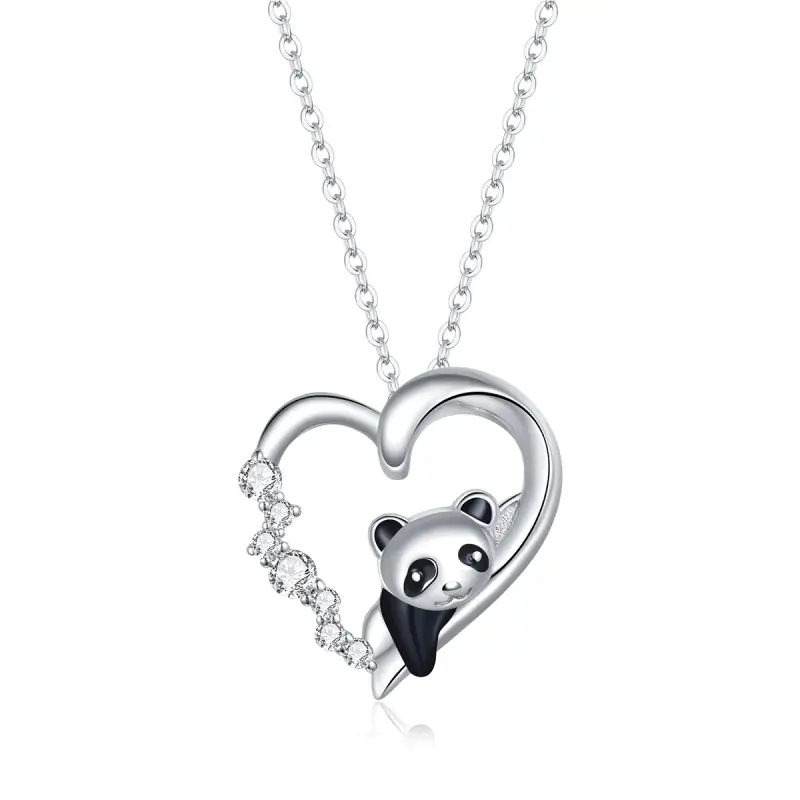 Collana tipo Pandora Simpatico panda - SCN453 - Immagine del prodotto