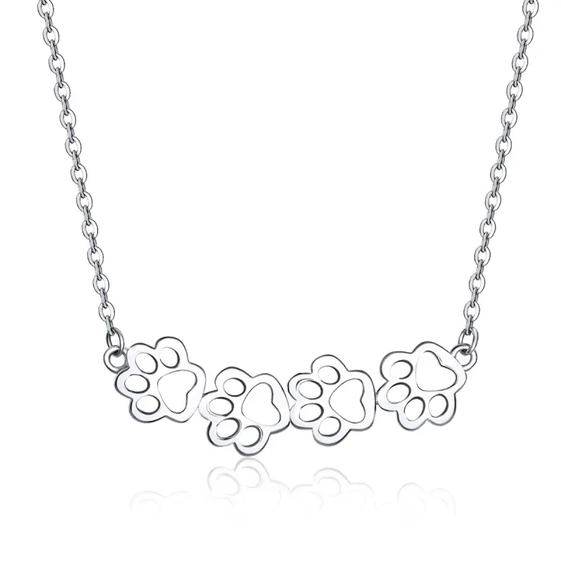 Collana tipo Pandora Zampa carina - SCN346 - Immagine del prodotto
