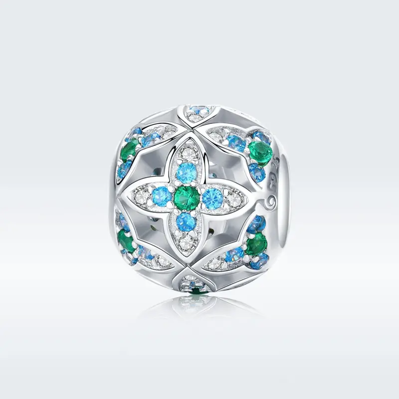 Charm tipo Pandora Trifoglio - BSC115 - Immagine del prodotto