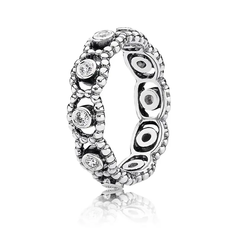 Anello Eternity in argento con motivo a cerchi di zirconia cubica - 190881CZ - Anelli | PANDORA - Immagine del prodotto