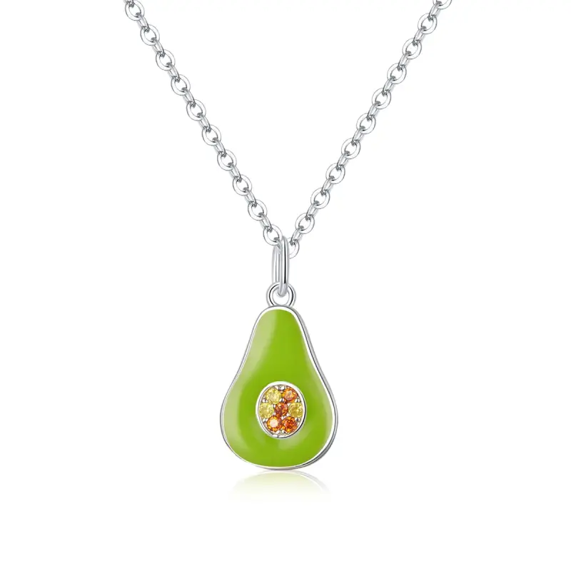 Collana tipo Pandora Avocado - SCN439 - Immagine del prodotto