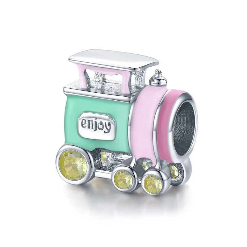 Charm tipo Pandora Treno colorato - BSC289 - Immagine del prodotto