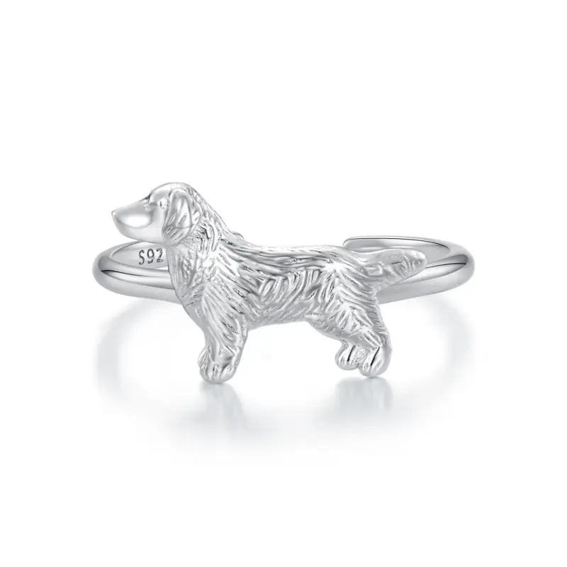 Anello stile Pandora con cagnolino Golden Retriever - SCR952 - Immagine del prodotto
