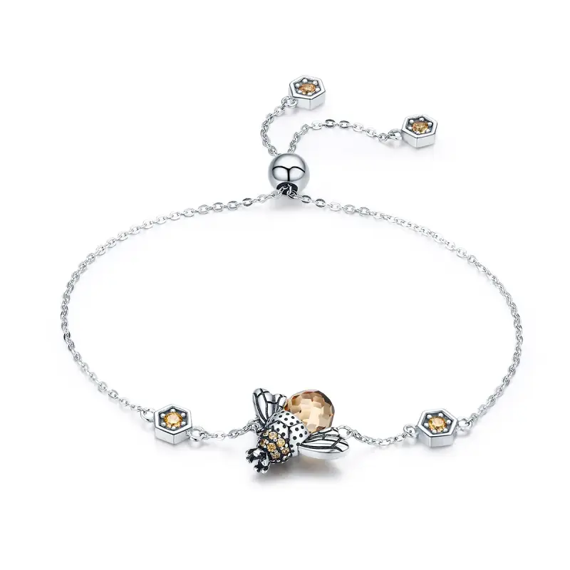 Bracciale tipo Pandora Ape danzante - SCB043 - Immagine del prodotto