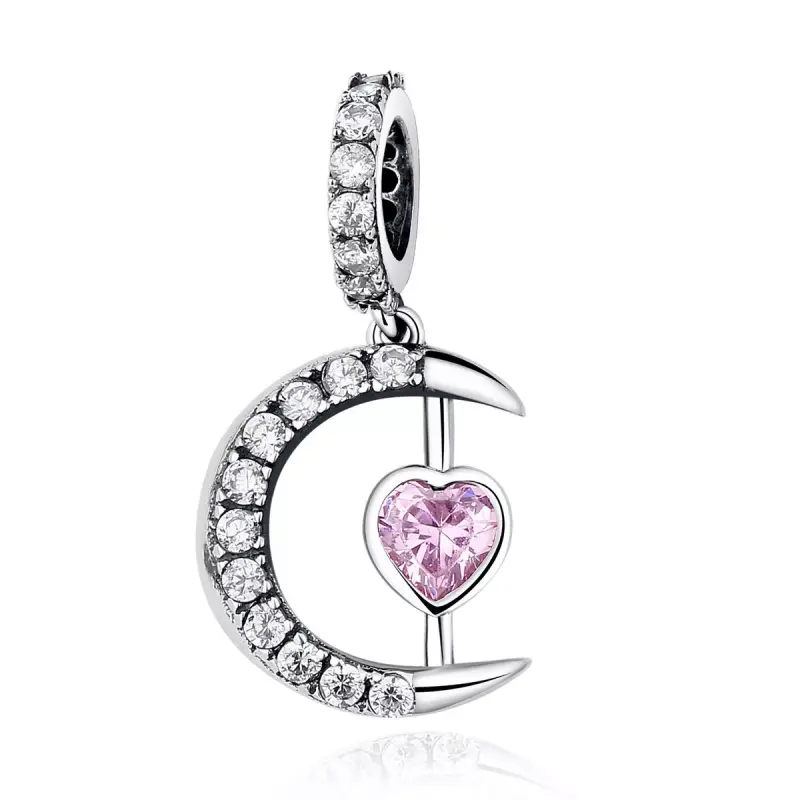 Charm Pendente tipo Pandora Cuore della luna - SCC040 - Immagine del prodotto
