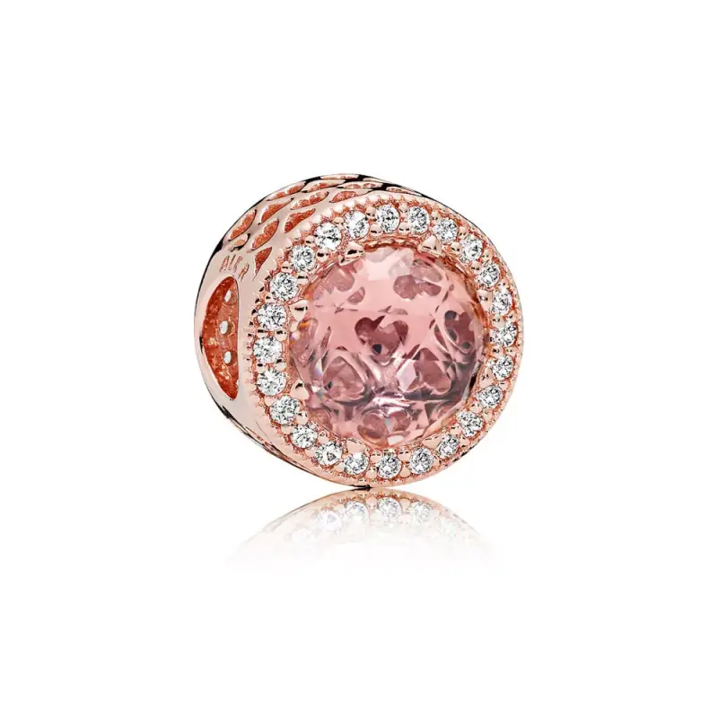 Charm PANDORA cuore radiosi in PANDORA Rose - Immagine del prodotto