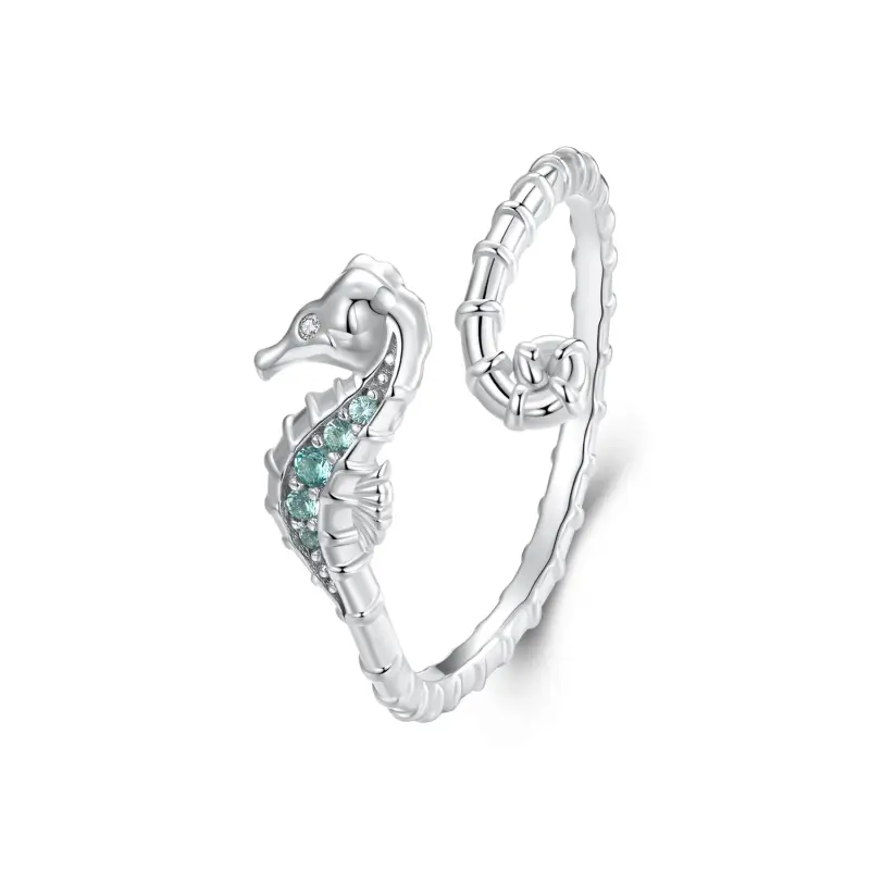 Anello aperto cavalluccio marino stile PANDORA - BSR559-E - Immagine del prodotto